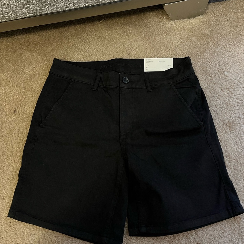 American Eagle Black Bermuda Shorts